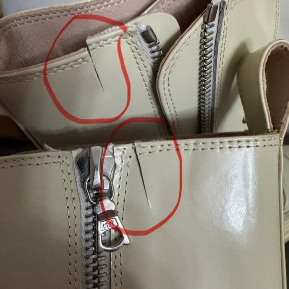 Simone Rocha 36 US 6 Biker Boots Platform Patent Leather lace-up New with Defect - Picture 6 of 16